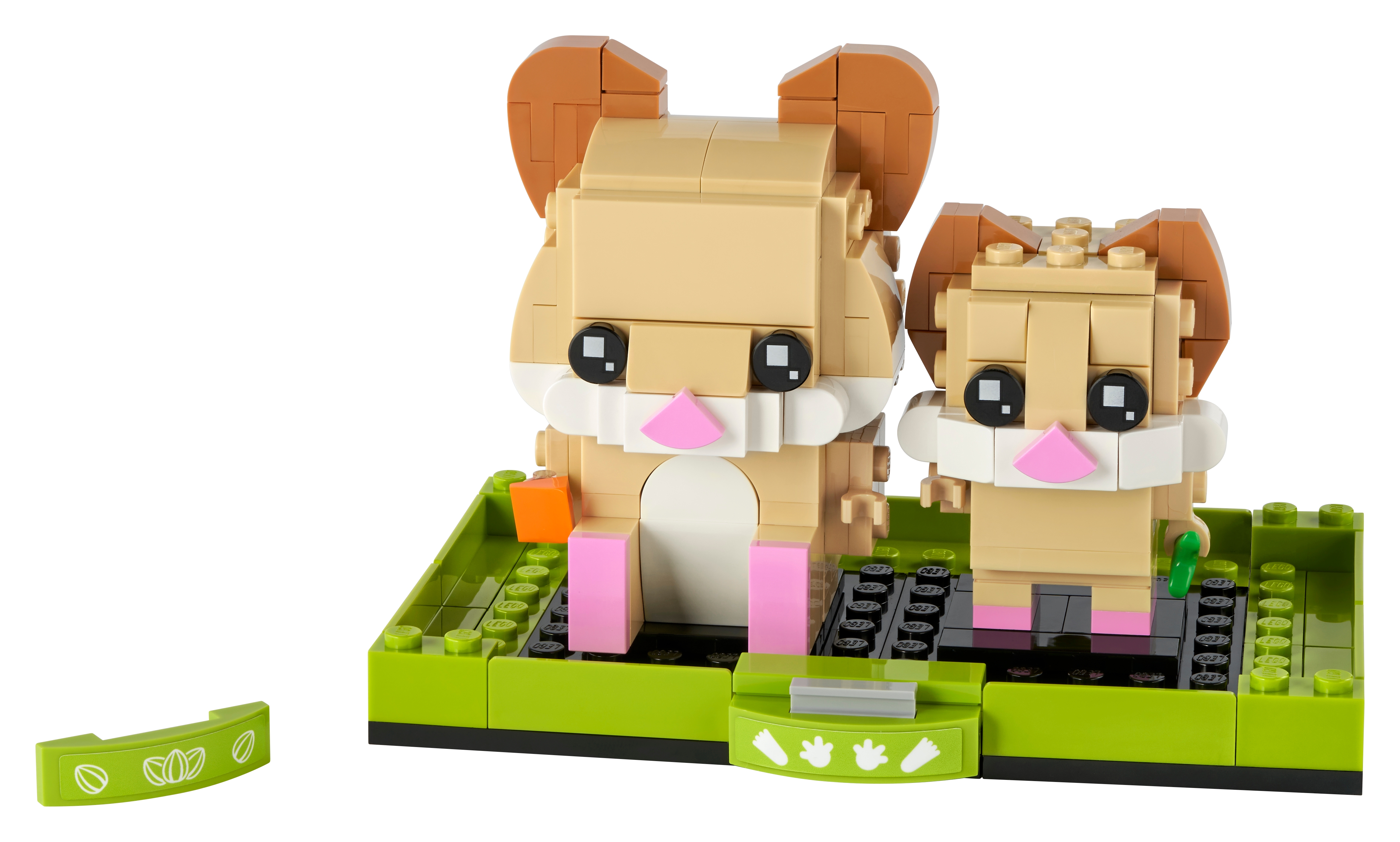 Lego 10 Animal Pet For Minifigure Cat Kitten Pug Rabbit Bear Dog Puppy Hamster